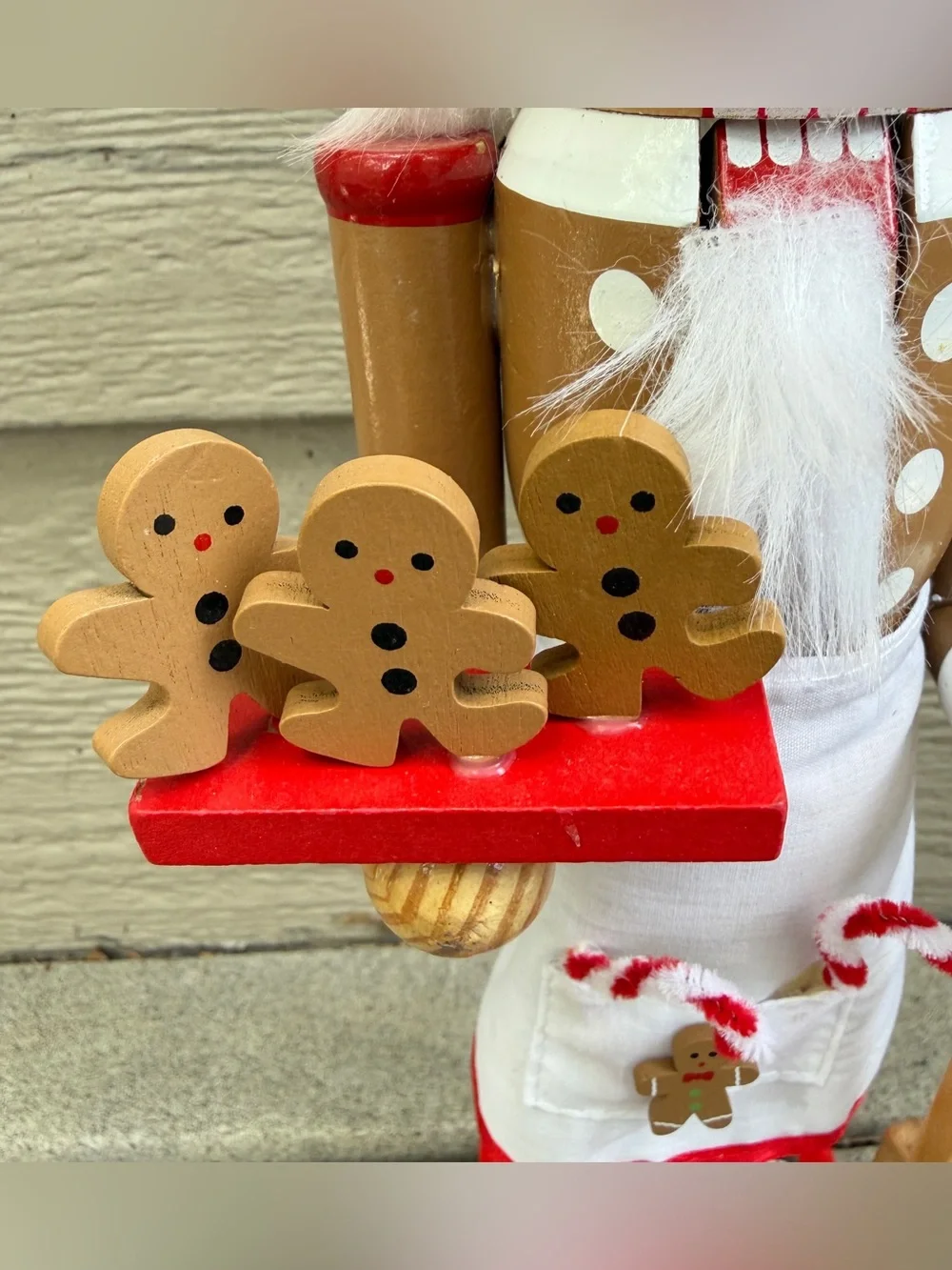 Christmas Nutcracker Chef Baker Gingerbread Man On A Tray 15” Wooden Hobby Lobby